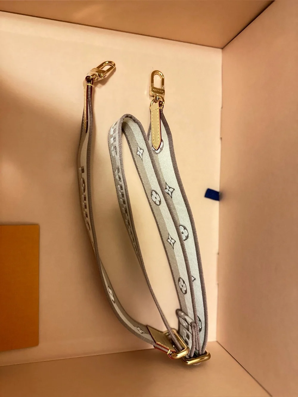 Adjustable Louis Vuitton Beige Jacquard Bandoulière Strap